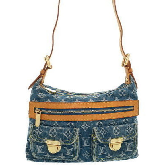 Louis Vuitton Monogram Denim Baggy Shoulder Bag - Picture 1 of 8